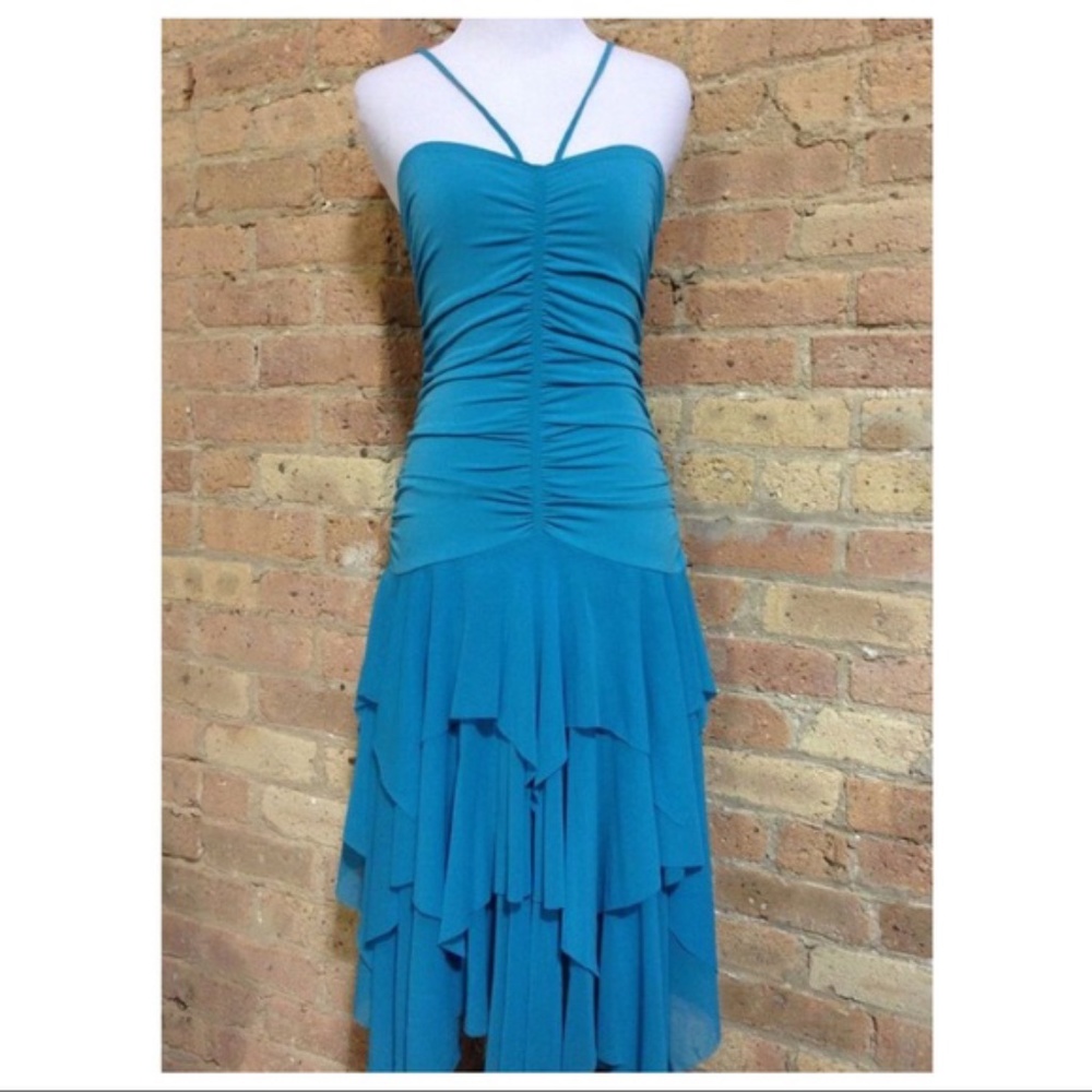 Moda International Ruched Ruffled Dress - Picture 2 of 2